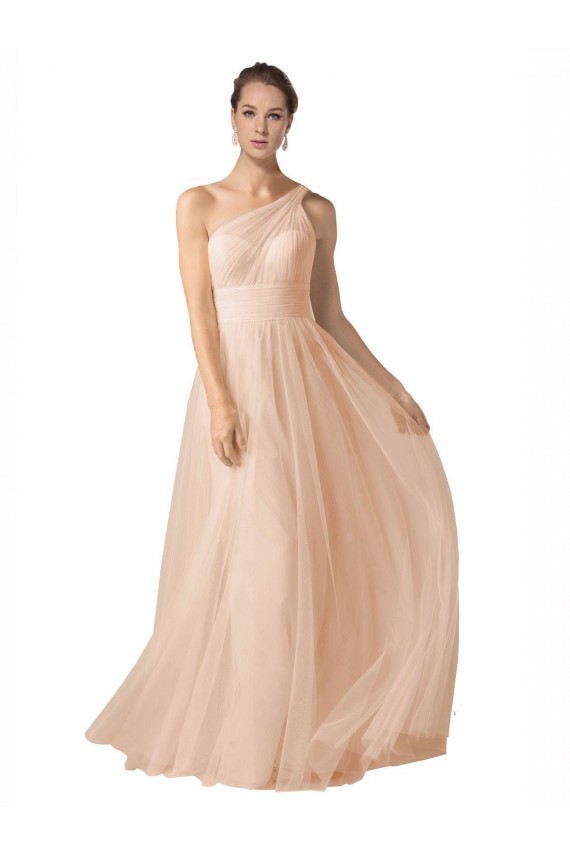 Boutique Trapèze Bretelles spaghetti Tulle Longue Robes demoiselle d'honneur