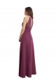 Boutique Trapèze Col Haut Mousseline Longue Robes demoiselle d'honneur