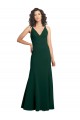 Boutique Trapèze Col V Crêpe Stretch Longue Formelles Robes demoiselle d'honneur / Robes de soirée / Robes de bal