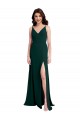 Boutique Trapèze Col V Crêpe Stretch Longue Formelles Robes demoiselle d'honneur / Robes de soirée / Robes de bal