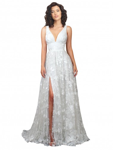 Boutique Trapèze Col V Dentelle Robes de mariée