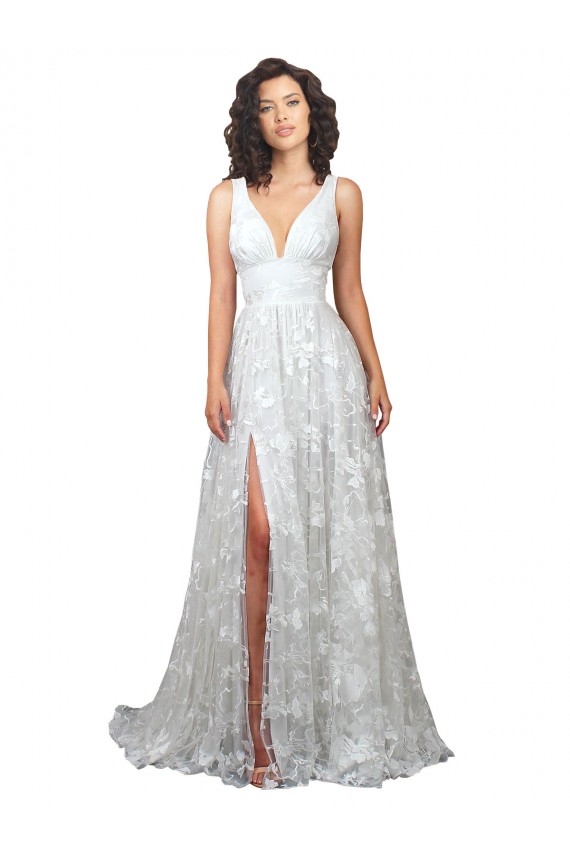 Boutique Trapèze Col V Dentelle Robes de mariée