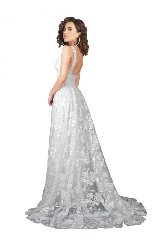 Boutique Trapèze Col V Dentelle Robes de mariée