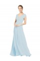 Boutique Trapèze Col V Mousseline Longue Robes demoiselle d'honneur