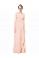 Boutique Trapèze Col V Mousseline Longue Robes demoiselle d'honneur
