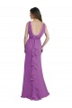 Boutique Trapèze Col V Mousseline Longue Robes demoiselle d'honneur
