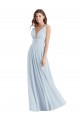 Boutique Trapèze Col V Mousseline Longue Robes demoiselle d'honneur
