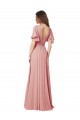 Boutique Trapèze Col V Mousseline Longue Robes demoiselle d'honneur
