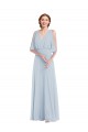 Boutique Trapèze Col V Mousseline Longue Robes demoiselle d'honneur