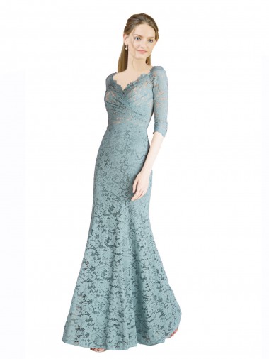 Boutique Trapèze Dentelle Longue Robes demoiselle d'honneur / Robes de bal