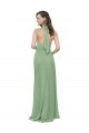 Boutique Trapèze Licou Col Haut Mousseline Longue Robes demoiselle d'honneur