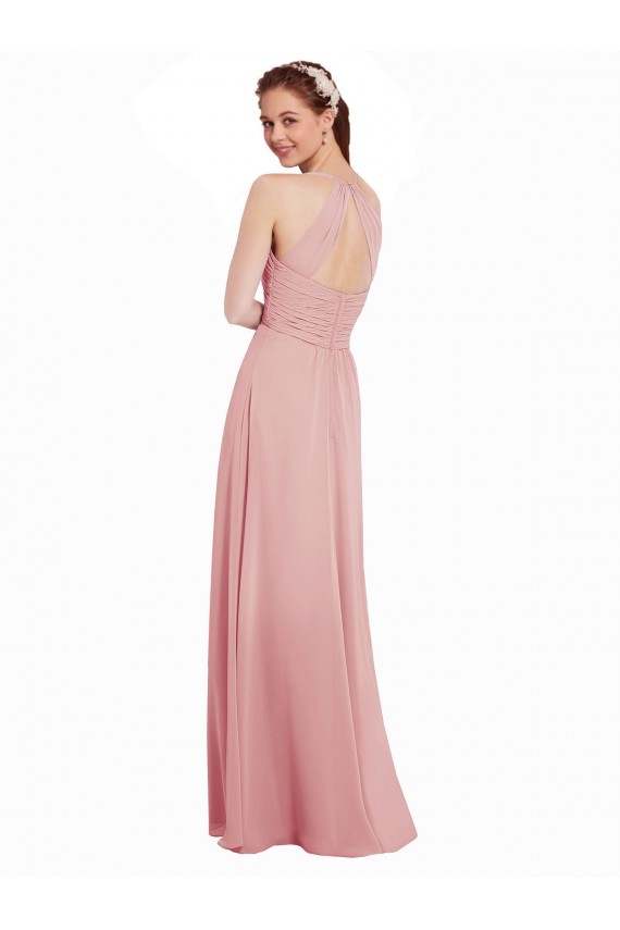 Boutique Trapèze Licou Mousseline Longue Robes demoiselle d'honneur