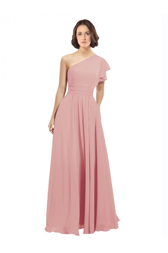 Boutique Trapèze Mousseline Longue Robes demoiselle d'honneur