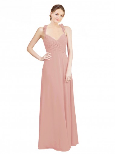 Boutique Trapèze Mousseline Longue Robes demoiselle d'honneur