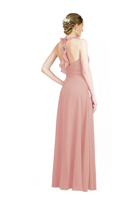 Boutique Trapèze Mousseline Longue Robes demoiselle d'honneur