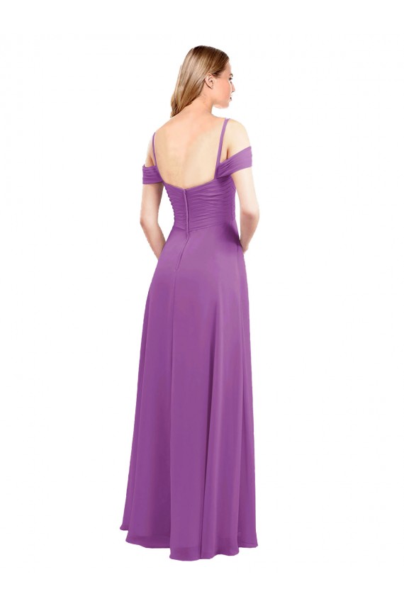 Boutique Trapèze Mousseline Longue Robes demoiselle d'honneur