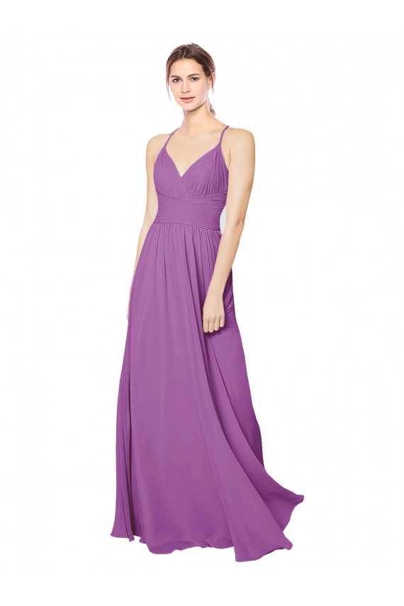 Boutique Trapèze Mousseline Longue Robes demoiselle d'honneur