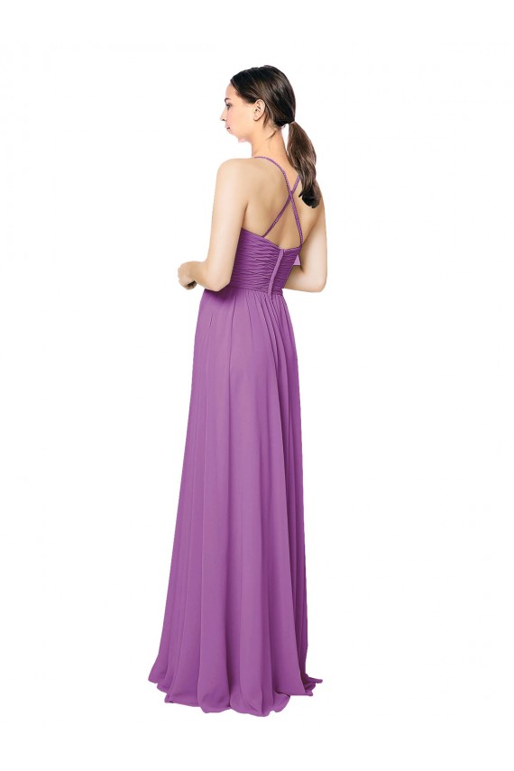 Boutique Trapèze Mousseline Longue Robes demoiselle d'honneur