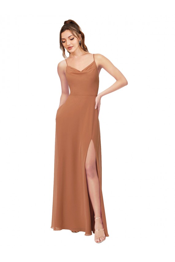 Boutique Trapèze Mousseline Longue Robes demoiselle d'honneur