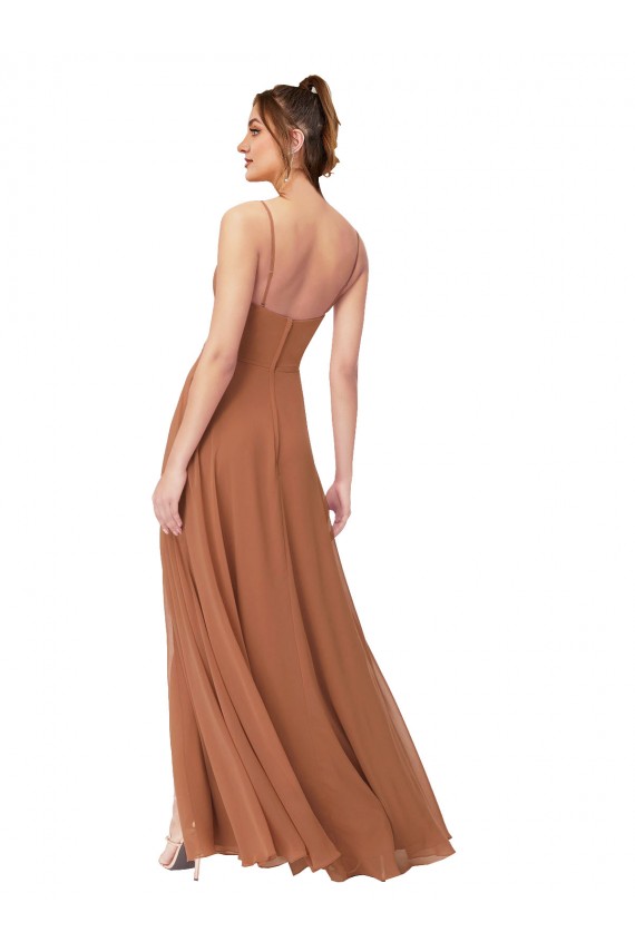 Boutique Trapèze Mousseline Longue Robes demoiselle d'honneur
