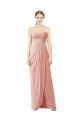 Boutique Trapèze Sans bretelle Mousseline Longue Asymétrique Robes demoiselle d'honneur