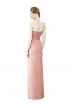 Boutique Trapèze Sans bretelle Mousseline Longue Asymétrique Robes demoiselle d'honneur