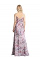Boutique Trapèze Satiné Stretch Floral Longue Formelles Robes demoiselle d'honneur / Robes de soirée