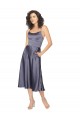 Boutique Trapèze Scoop midi Satiné Soyeux Courte Robes demoiselle d'honneur / Robes de bal / Robes de cocktail