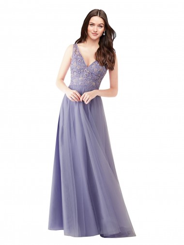 Boutique Trapèze Tulle Dentelle Longue Robes demoiselle d'honneur