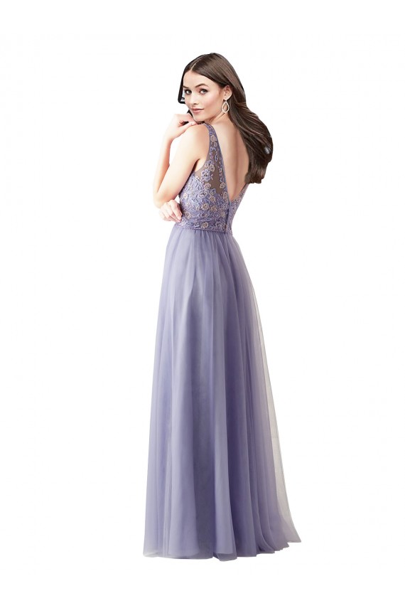 Boutique Trapèze Tulle Dentelle Longue Robes demoiselle d'honneur