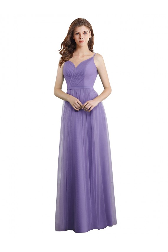 Boutique Trapèze Tulle Longue Robes demoiselle d'honneur
