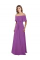 Boutique Trapèze Épaule Dénudée Bretelles spaghetti Mousseline Longue Robes demoiselle d'honneur
