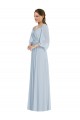 Boutique Trapèze Épaule Dénudée Mousseline Longue Formelles Robes demoiselle d'honneur / Robes de soirée