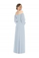 Boutique Trapèze Épaule Dénudée Mousseline Longue Formelles Robes demoiselle d'honneur / Robes de soirée