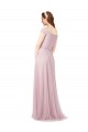 Boutique Trapèze Épaule Dénudée Tulle Longue Robes demoiselle d'honneur