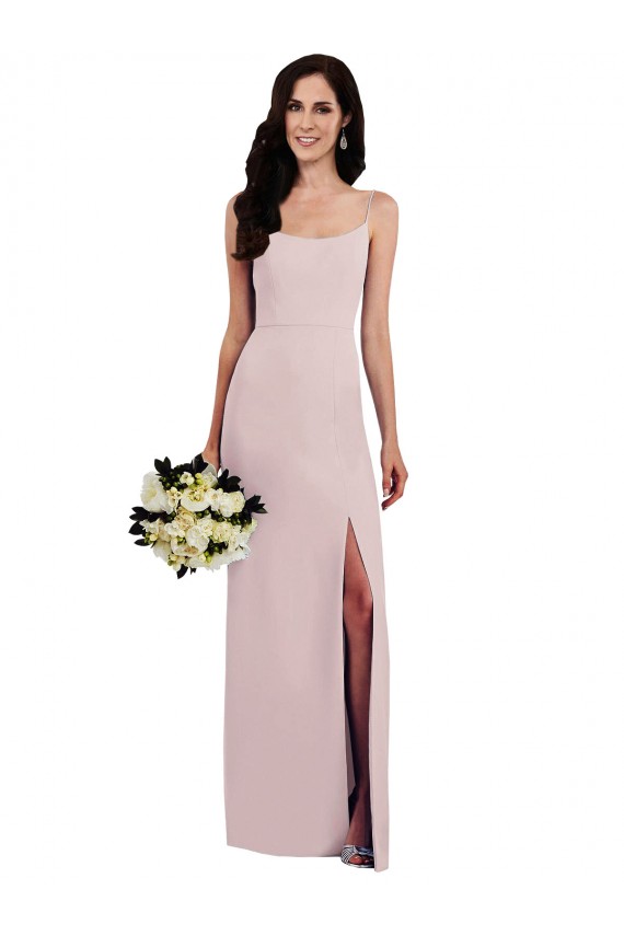 Boutique Trompette Bretelles spaghetti Crêpe Stretch Longue Formelles Robes demoiselle d'honneur / Robes de soirée / Robes de bal