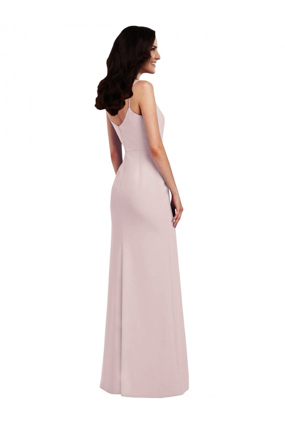 Boutique Trompette Bretelles spaghetti Crêpe Stretch Longue Formelles Robes demoiselle d'honneur / Robes de soirée / Robes de bal