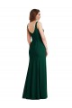 Boutique Trompette Col Carré Crêpe Stretch Longue Robes demoiselle d'honneur / Robes de bal