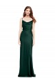 Boutique Vert Chasseur Fourreau Satiné Stretch Longue Formelles Robes demoiselle d'honneur / Robes de soirée / Robes de bal