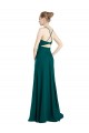 Boutique Vert Chasseur Trapèze Col V Mousseline Longue Robes demoiselle d'honneur