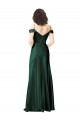 Boutique Vert Chasseur Trapèze Épaule Dénudée Bretelles spaghetti Satiné Stretch Longue Formelles Robes demoiselle d'honneur / Robes de soirée / Robes de bal