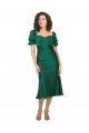 Boutique Vert Chasseur Trapèze midi Satiné Soyeux Courte Robes demoiselle d'honneur / Robes de soirée / Robes de bal