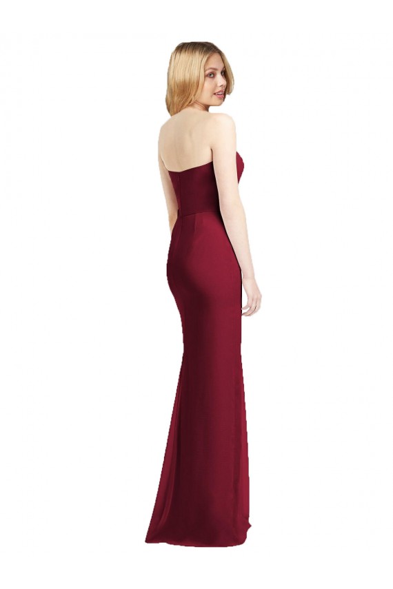 Boutique Vert Chasseur Trompette Sans bretelle Mousseline Longue Robes demoiselle d'honneur