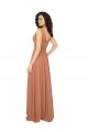 Boutique Vert Sauge Trapèze Col V Mousseline Longue Robes demoiselle d'honneur