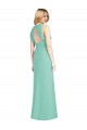 Boutique Vert de jade Sirène Col bijou Mousseline Longue Robes demoiselle d'honneur