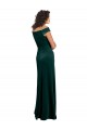 Boutique Vert foncé Trapèze Col Carré Velours Stretch Longue Formelles Robes demoiselle d'honneur / Robes de soirée / Robes de bal
