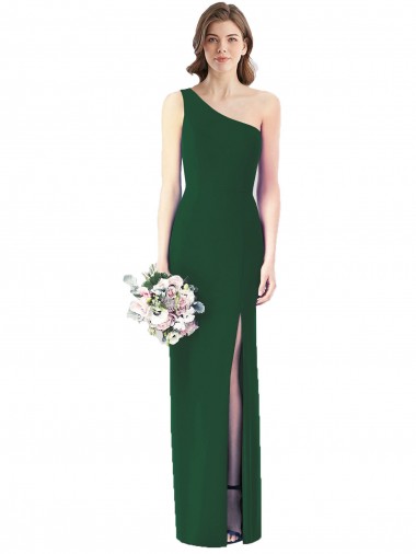 Boutique Vert foncé Trompette Mousseline Longue Robes demoiselle d'honneur