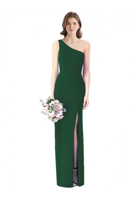 Boutique Vert foncé Trompette Mousseline Longue Robes demoiselle d'honneur