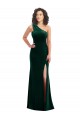 Boutique Vert foncé Trompette Velours Stretch Longue Robes demoiselle d'honneur / Robes de bal
