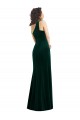 Boutique Vert foncé Trompette Velours Stretch Longue Robes demoiselle d'honneur / Robes de bal